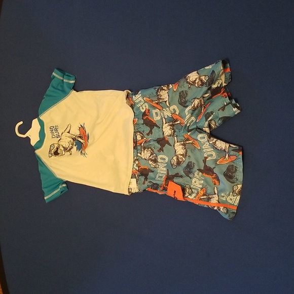 Spiderman and Dinosaur Swim Trunks and Shirts - Picture 3 of 3